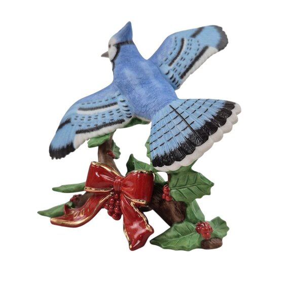 Lenox Blue Jay Figurine 2007 Limited Edition Porcelain Bird Christmas Box COA - Picture 10 of 10